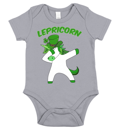 St Patricks Day Dab Dabbing Einhorn Lepricorn Short Sleeve Baby One-Piece