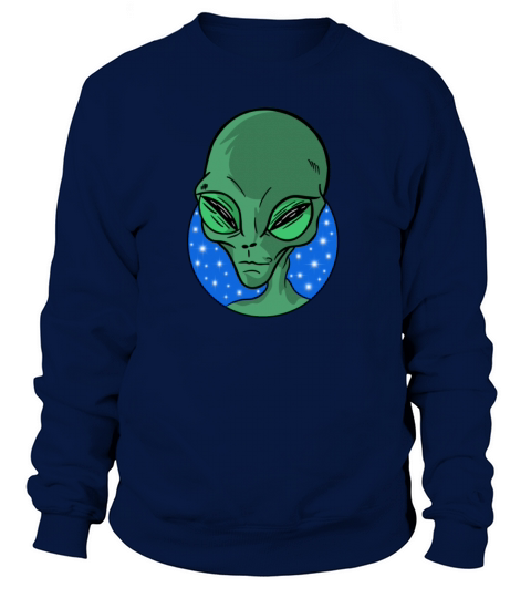 Alien Head In Space With Stars Women's Sweatshirt