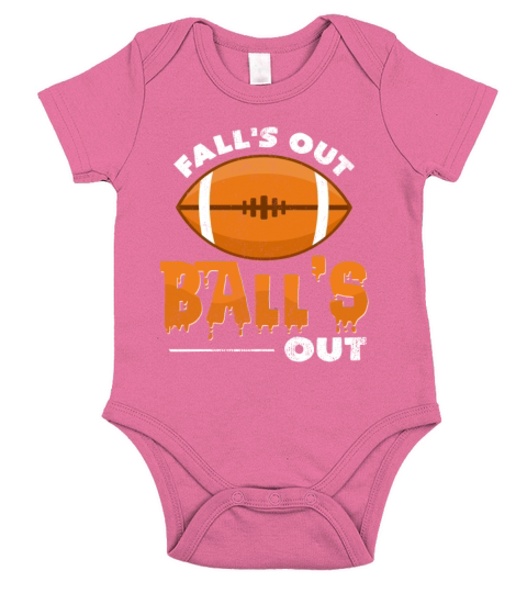 Falls Out Balls Out Football Funny Sayings Gift Short Sleeve Baby One-Piece