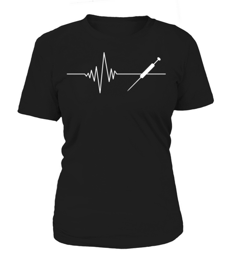 EKG Line With Syringe Women's T-Shirt