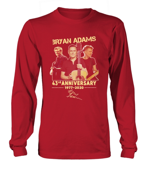 Bryan Adams 43rd Anniversary 1977 2020 Signature Long sleeved Unisex