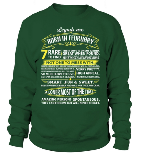 Legends Are Born In February Men's Sweatshirt