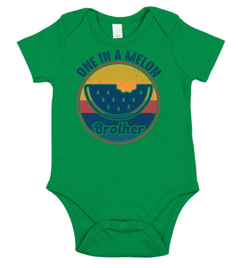 Family summer Watermelon Vintage One In A Melon Short Sleeve Baby One-Piece