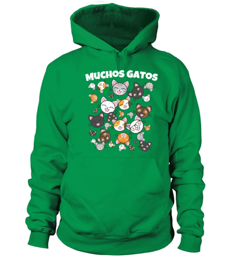 Muchos Gatos Funny Cat Face Shirt Women's Hoodie