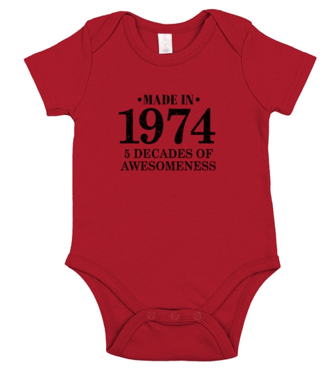 Born in 1974 Vintage men women Short Sleeve Baby One-Piece