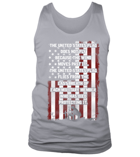 United States flag Last breath of military member Men's Tank Top