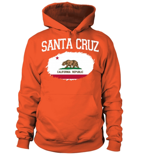 Santa Cruz Ca California Flag Vintage Usa Sports M Men's Hoodie