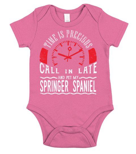 Pet Springer Spaniel Dog Owner Gift Call In Late Short Sleeve Baby One-Piece