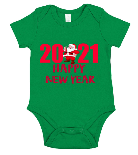 Happy New Year 2021 Short Sleeve Baby One-Piece