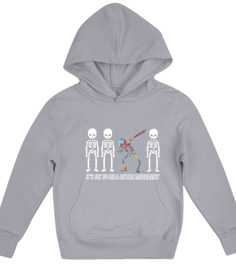 Autism Dabbing skeletons it’s ok to be a little different shirt Kids Hoodie