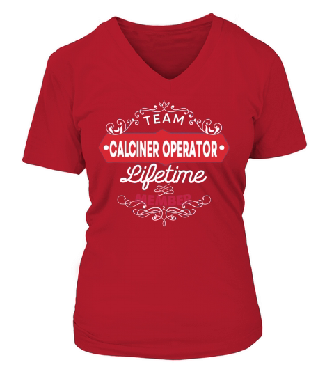 Funny Tshirt For CALCINER OPERATOR V-neck T-Shirt Woman