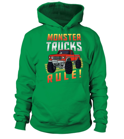 Retro Vintage Monster Trucks Rule Women's Hoodie