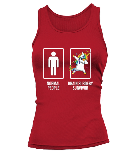 Dabbing Unicorn Brain Surgery Survivor Recovery Get Well Tank top Woman