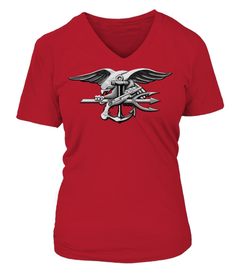 US Navy Seal Team VI Grey Women's V-Neck T-shirt