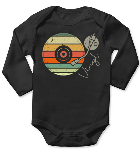 Vinyl Retro - LP Record Long Sleeve Baby One-Piece