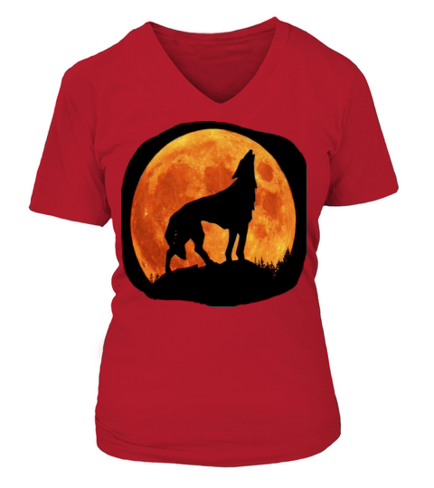 Halloween Wolf Women's V-Neck T-shirt