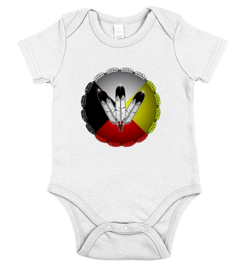 NATIVE AMERICAN Short Sleeve Baby One-Piece
