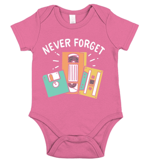 Never Forget 90s 80s Short Sleeve Baby One-Piece