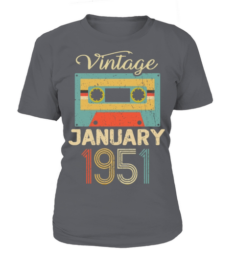 Vintage January 70 Year 1951 70th Birthday Gift Women's T-Shirt