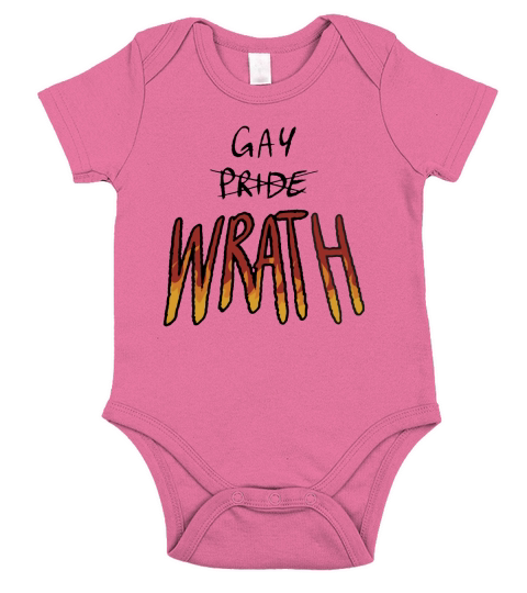 Gay WRATH fire shirt Short Sleeve Baby One-Piece