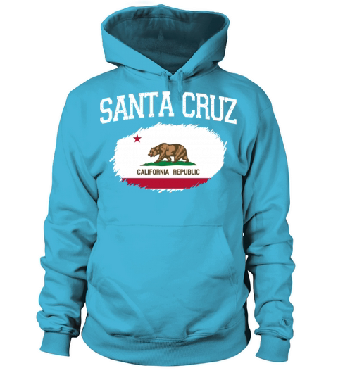 Santa Cruz Ca California Flag Vintage Usa Sports M Women's Hoodie