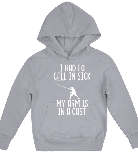 Fly Fishing Arm in a Cast Funny Fishing Fisherman Kids Hoodie