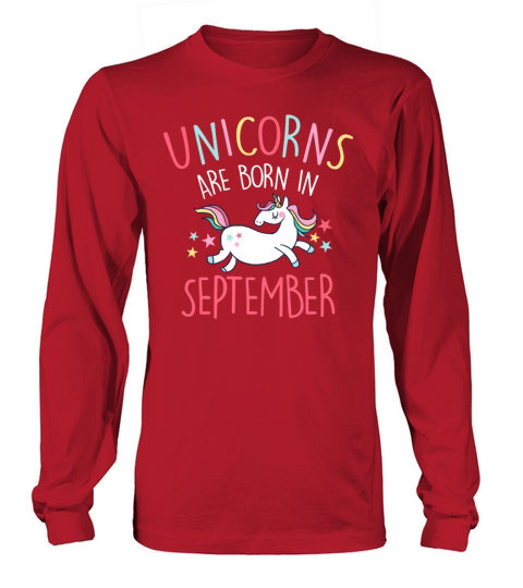 Unicorns Are Born In September Men's Long Sleeve