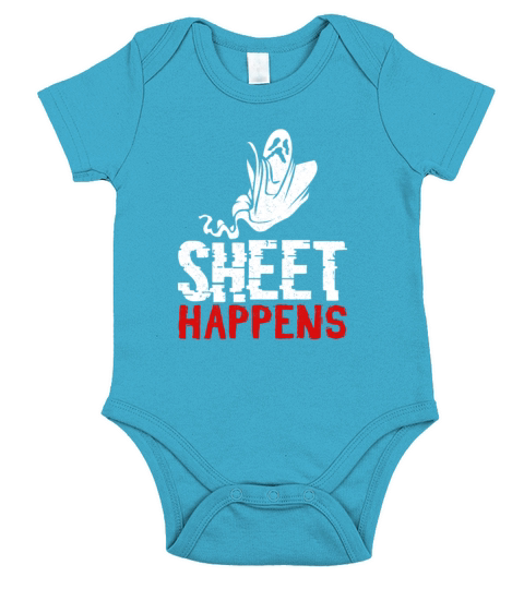 Sheet happens Ghost hunting paranormal Short Sleeve Baby One-Piece