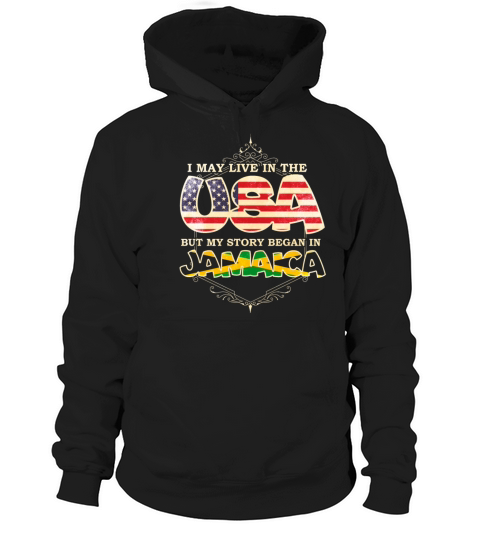 Vintage USA and Jamaica National Flag Women's Hoodie
