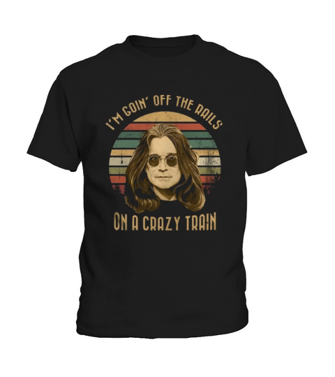 Ozzy Osbourne On A Crazy Train Vintage Kids T-Shirt