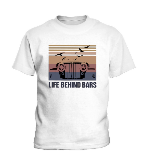 Vintage Jeep life behind bars shirt Kids T-Shirt