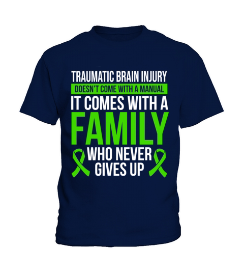 Traumatic Brain Injury Awareness Ribbon Warrior Kids T-Shirt