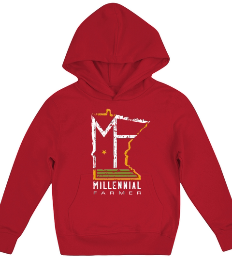 millennial farmer Kids Hoodie
