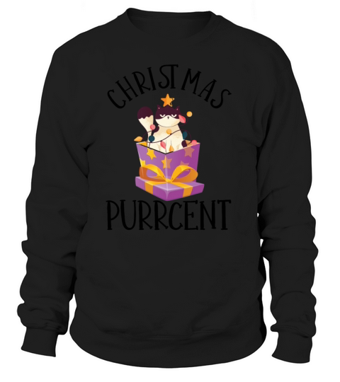 Christmas Purrcent Funny Cat Kitten Pet Animal Women's Sweatshirt