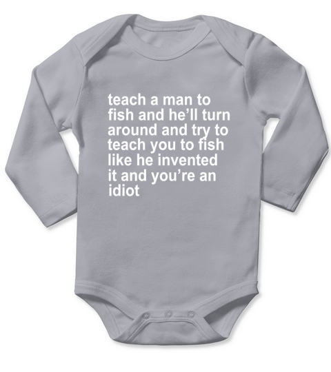 teach a man to fish - Coffee Mug (colored) Long Sleeve Baby One-Piece