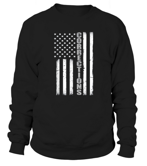 Thin Silver Line American Flag Corrections Sweatshirt Unisex