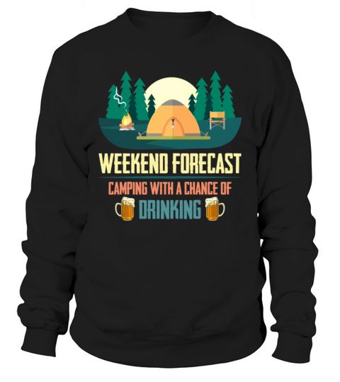 Weekend Forecast Fishing with change of Drinking Men's Sweatshirt