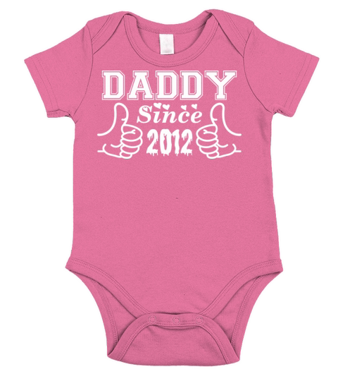 Daddy Since 2012 Happy Fathers Day Short Sleeve Baby One-Piece