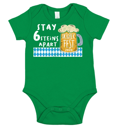 Oktoberfest 2020 Bavarian 6 Stein Apart Beer Octob Short Sleeve Baby One-Piece