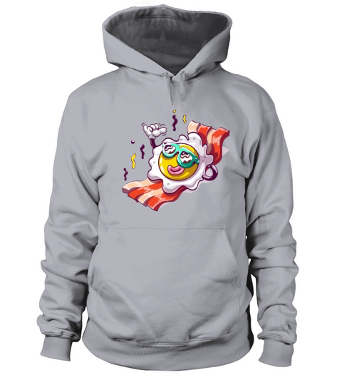 Fried egg in beach funny sunglasses Women's Hoodie