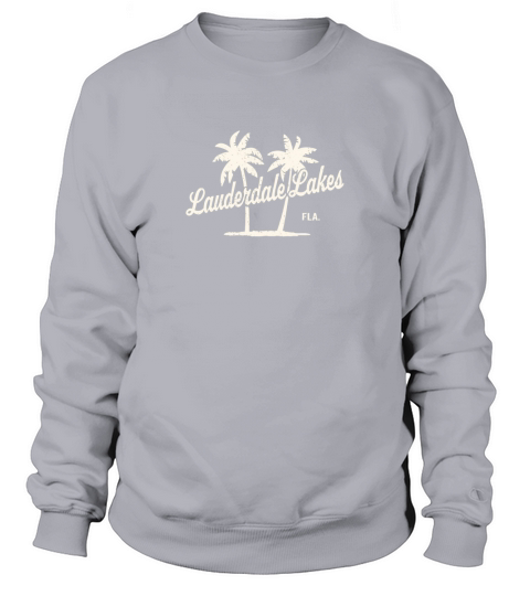 Lauderdale Lakes Florida Vintage 70s Palm Trees Sweatshirt Unisex