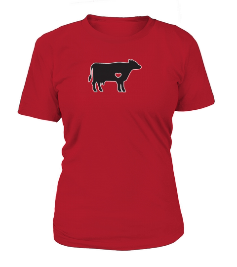 I Love Cows Cute Cattle Bovine Farmer Rancher Women's T-Shirt