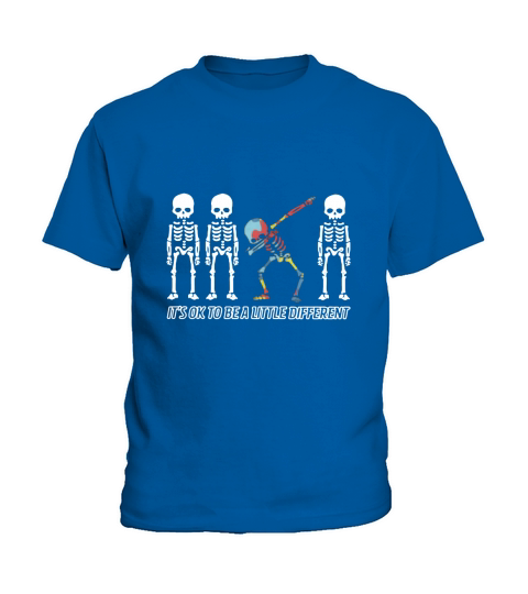 Autism Dabbing skeletons it’s ok to be a little different shirt Kids T-Shirt