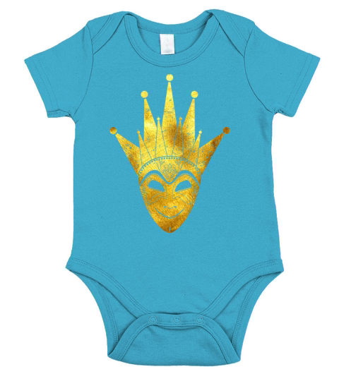 Boris Brejcha Mask Logo Gold Edition Short Sleeve Baby One-Piece