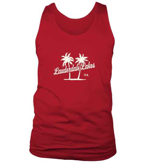 Lauderdale Lakes Florida Vintage 70s Palm Trees Tank Top Unisex