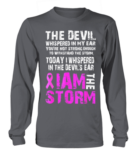 I am the storm Breast cancer awareness T Shirt Men's Long Sleeve