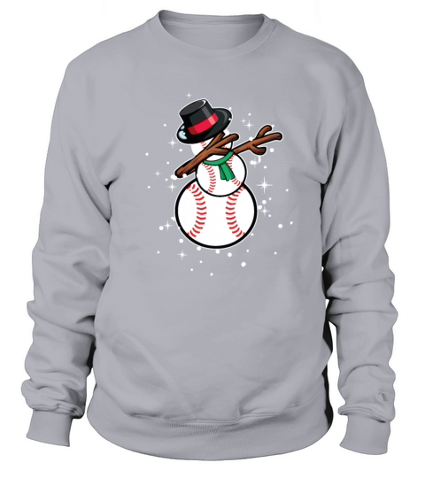 Dabbing Snowman Baseball Funny Christmas Gift Women's Sweatshirt
