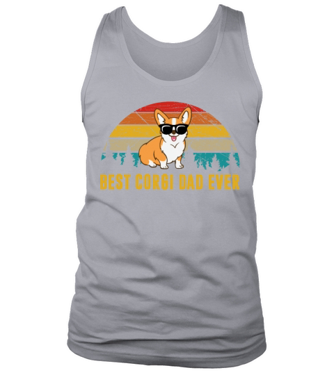 Dog Vintage Best Corgi Dad ever Daddy Fathers day Men's Tank Top