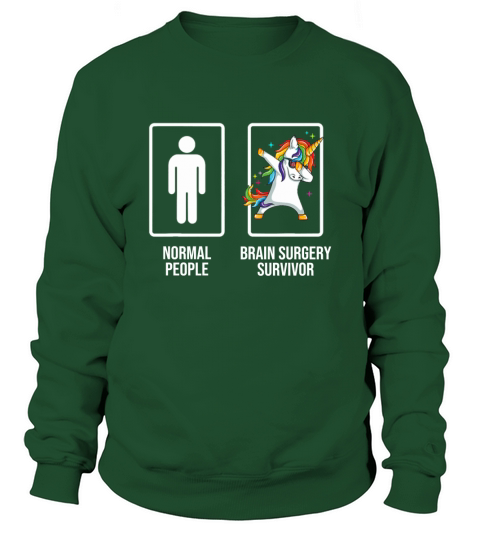 Dabbing Unicorn Brain Surgery Survivor Recovery Get Well Sweatshirt Unisex
