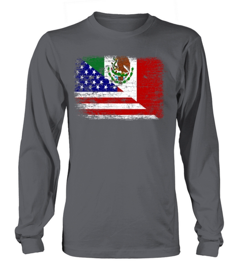 Vintage Mexican American Flag Men's Long Sleeve